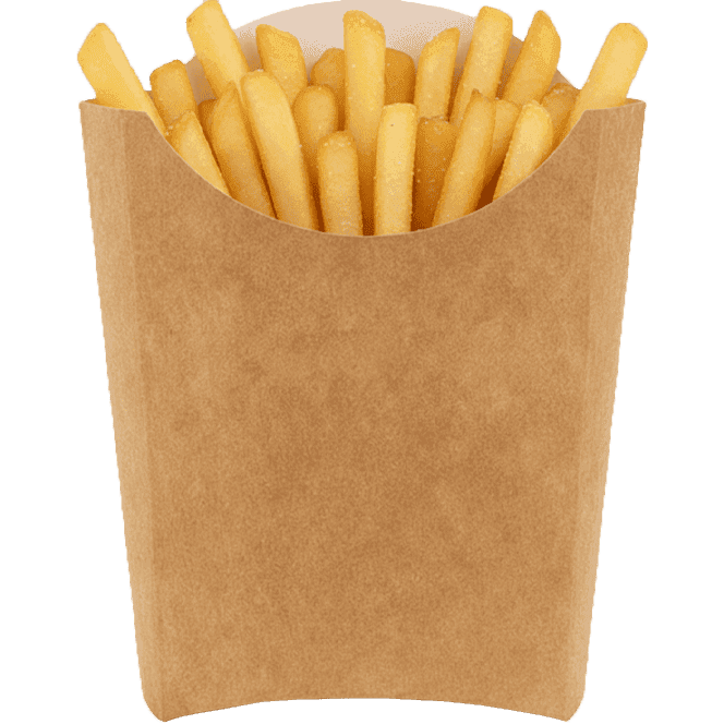 Коробка для картофеля фри 120 г 02 FRY L Pure Kraft 126*50*135 мм OSQ FRY L