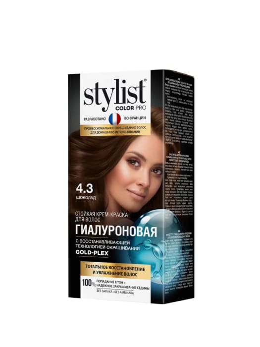 Крем-краска для волос "Stylist" Color Pro, 4.3 Шоколад Крем-краска для волос "Stylist" Color Pro, 4.3 Шоколад