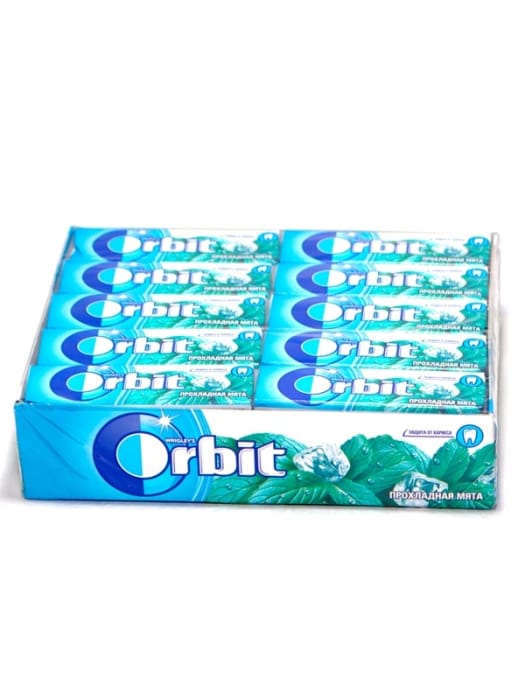 Жевательная Резинка "Orbit" (30 шт.упак), Прохладная Мята Жевательная Резинка "Orbit" (30 шт.упак), Прохладная Мята