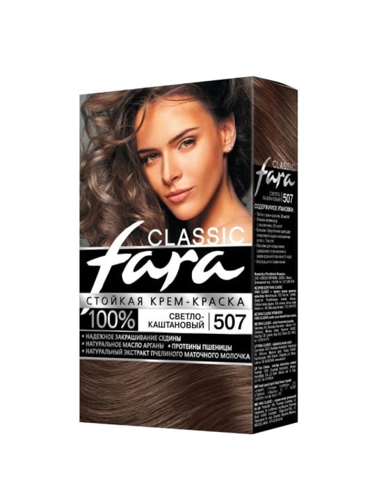Краска для волос FARA Classic, 507 Светлый каштан Краска для волос FARA Classic, 507 Светлый каштан