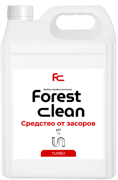 Средство для очистки труб/устранения засоров 5 л "FOREST clean" ТУРБО, канистра ЕВРО Средство для очистки труб/устранения засоров 5 л "FOREST clean" ТУРБО, канистра ЕВРО